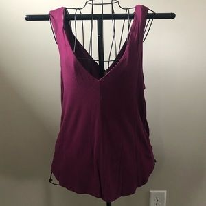 Burgundy Anthropologie Tank Top - Large